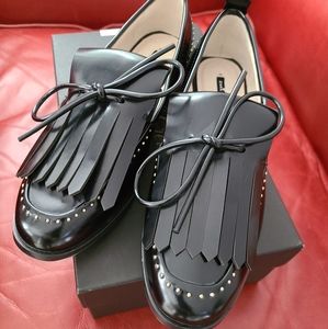 Zara loafers with pearl detail